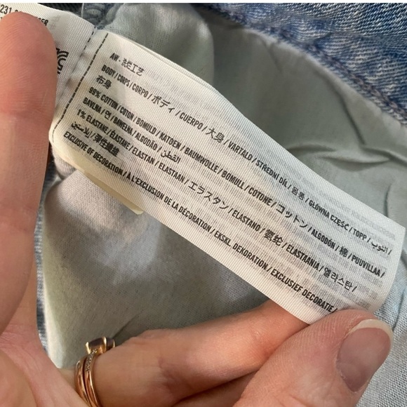 Hollister Wide Leg Baggy Vintage Stretch Light Wash Denim Jeans - Picture 5 of 9